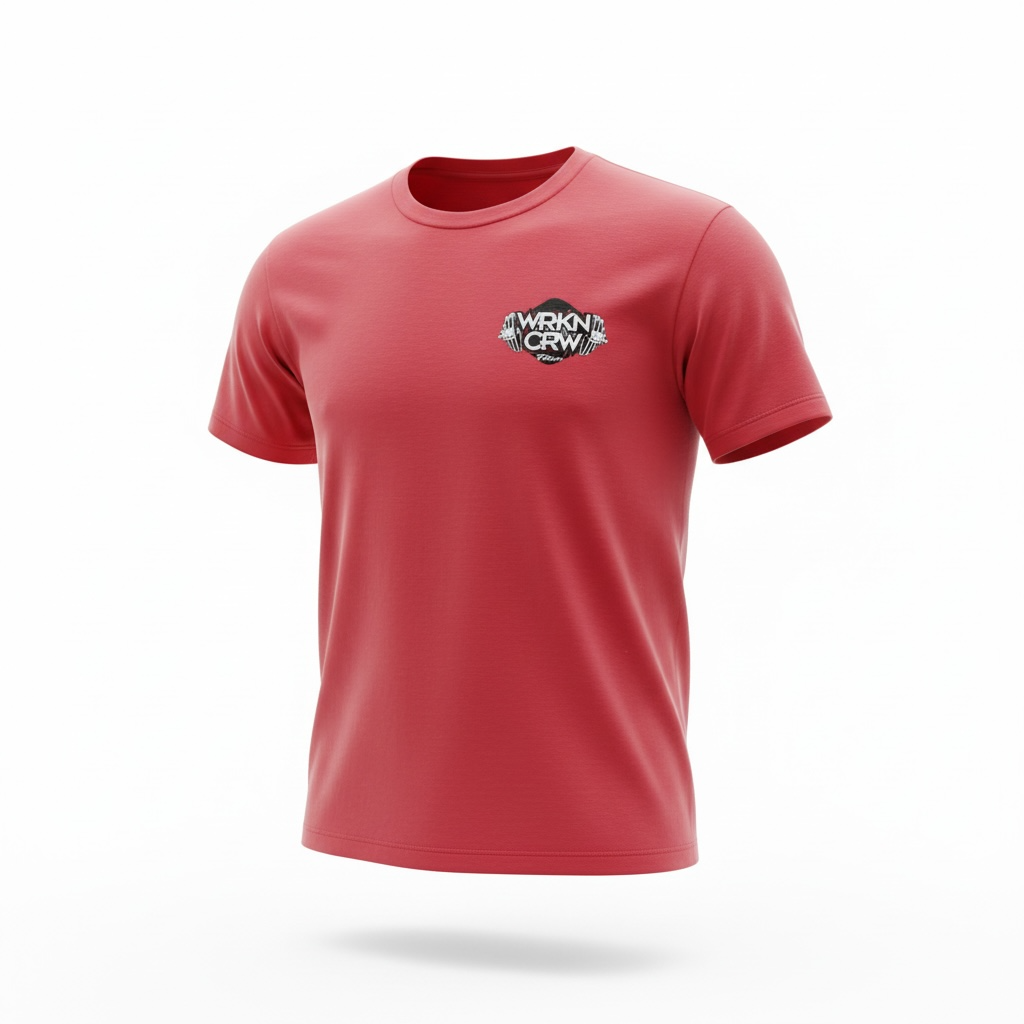 WrknCrw Fitness T-Shirt in Red