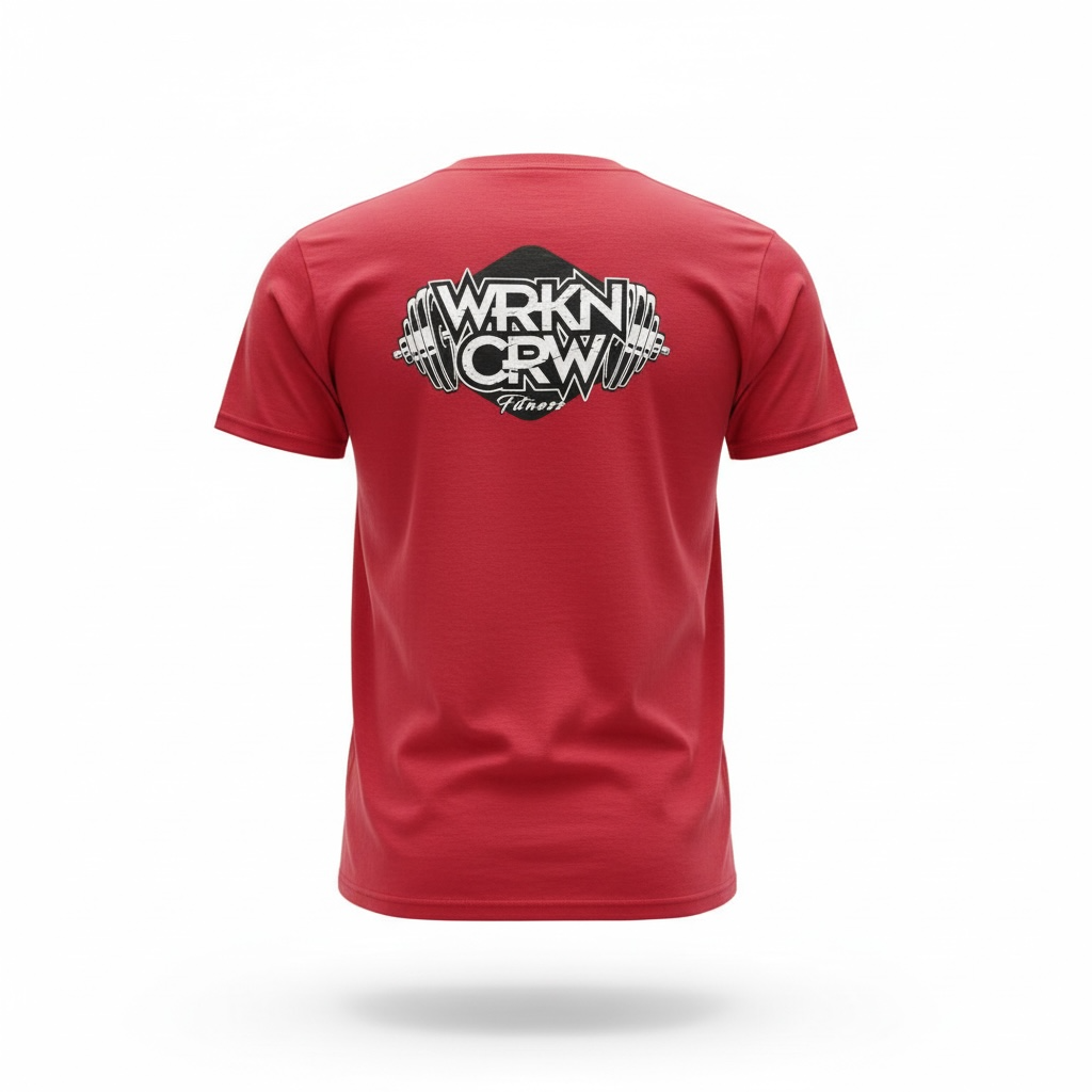 WrknCrw Fitness T-Shirt in Red